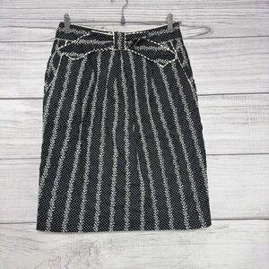 sara‎ jane vintage cotton blend black and white skirt made in USA women's size 4